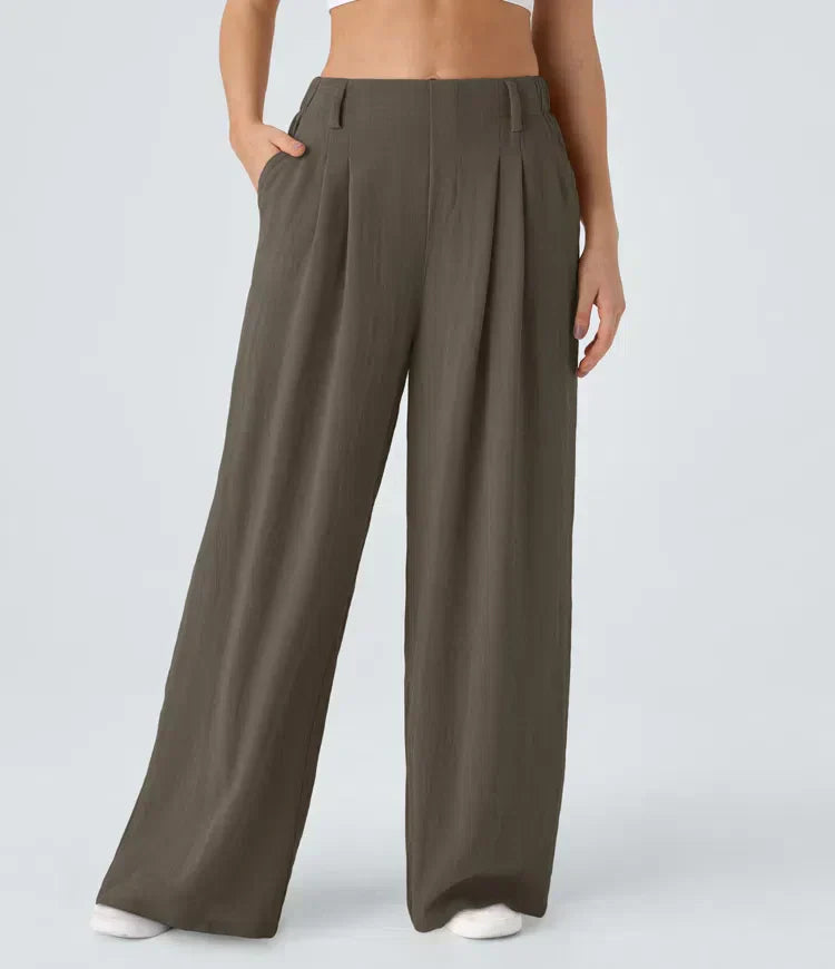 Casual Linen-Feel Pants