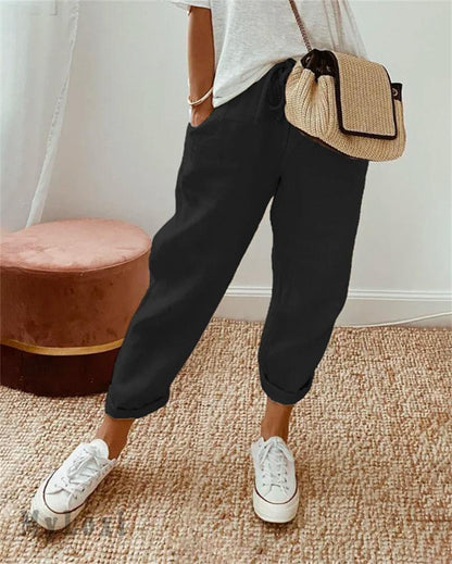 Lina Cotton-Linen Pants
