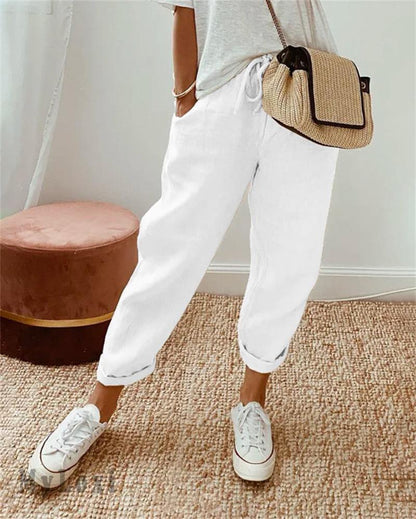 Lina Cotton-Linen Pants