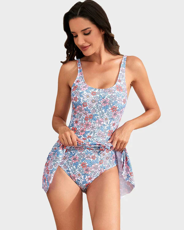 Women's One Piece Tummy Control Tie Knot Swimsuit