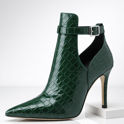 Valencia Croc-Heel Booties