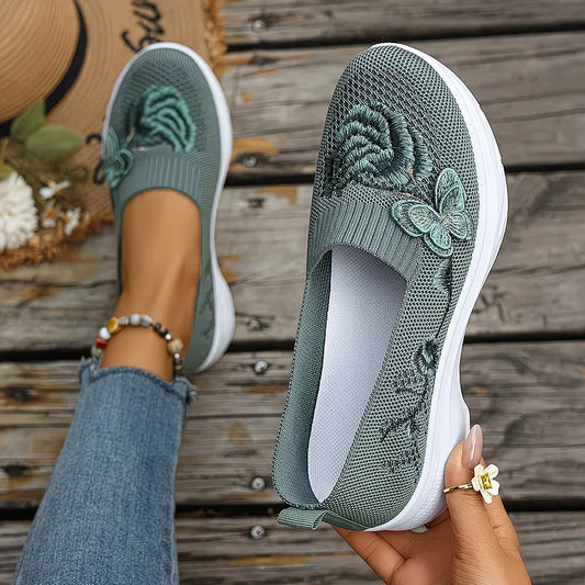 VELMORA BUTTERFLY EMBROIDERED LOAFERS