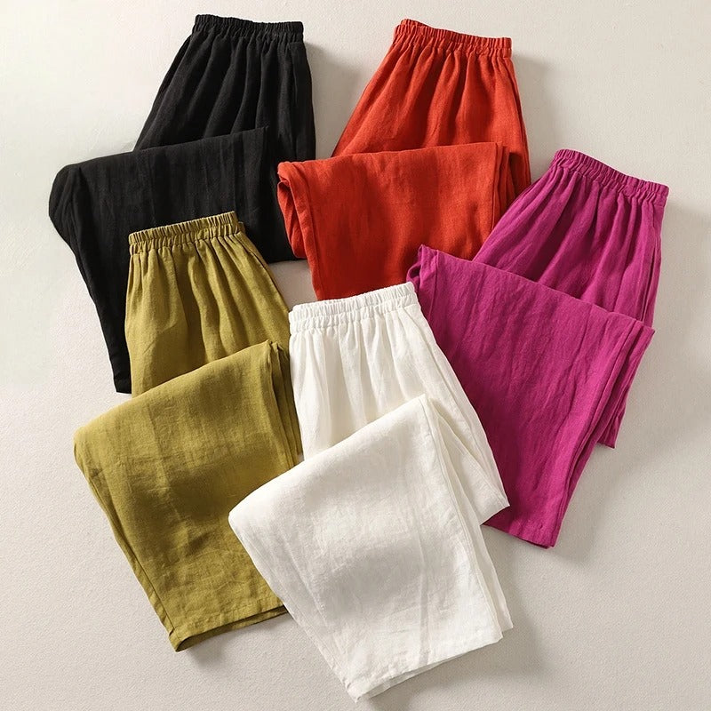 LINEA FLOW COTTON LINEN PANTS