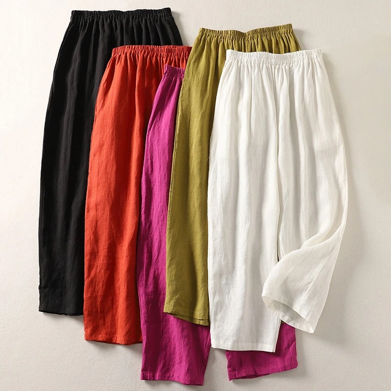 LINEA FLOW COTTON LINEN PANTS