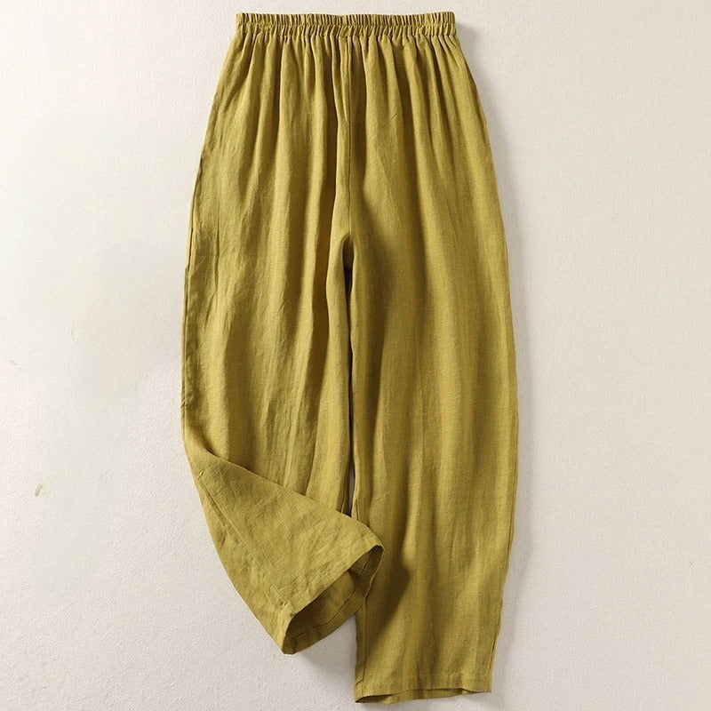 LINEA FLOW COTTON LINEN PANTS