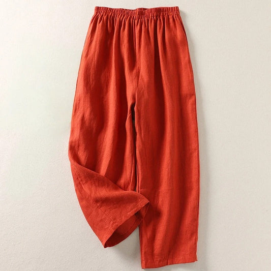 LINEA FLOW COTTON LINEN PANTS