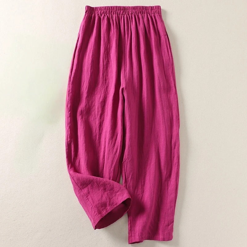 LINEA FLOW COTTON LINEN PANTS