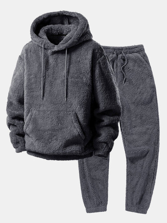 Basic Teddy Hoodie & Teddy Jogger Pants