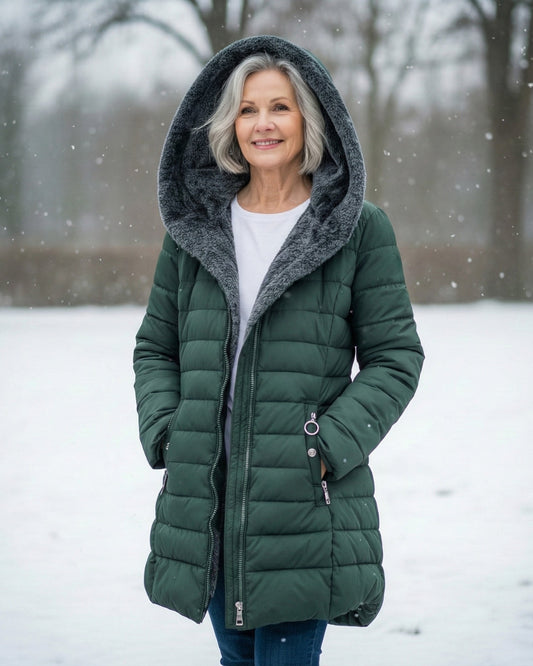 Calvera Fleece-Lined Puffer Coat