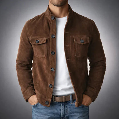 Corvello Suede Button Jacket