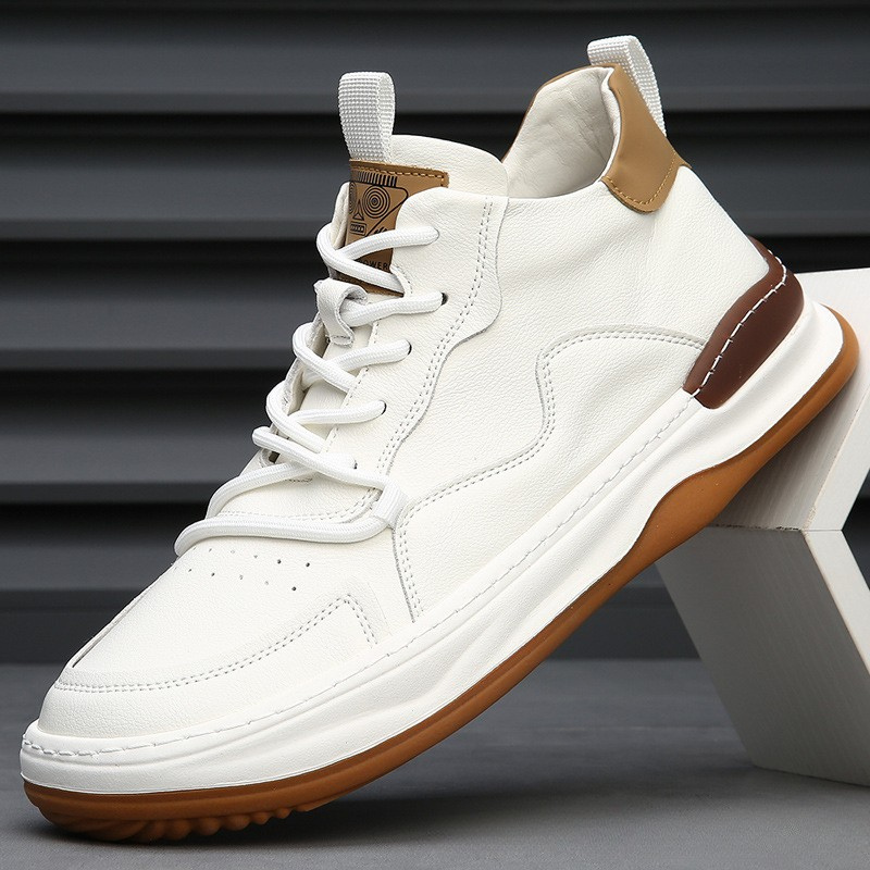 ZANETTI LEATHER TRAINERS