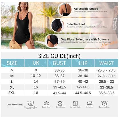 Women's One Piece Tummy Control Tie Knot Swimsuit