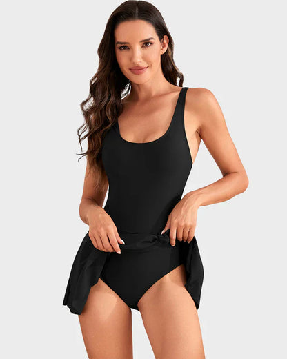 Women's One Piece Tummy Control Tie Knot Swimsuit