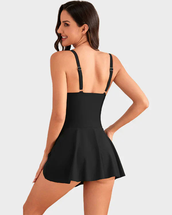 Women's One Piece Tummy Control Tie Knot Swimsuit