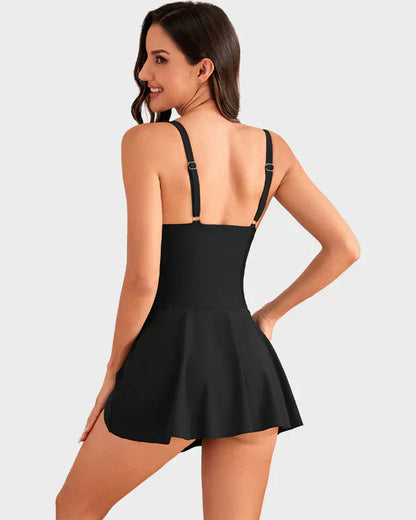 Women's One Piece Tummy Control Tie Knot Swimsuit