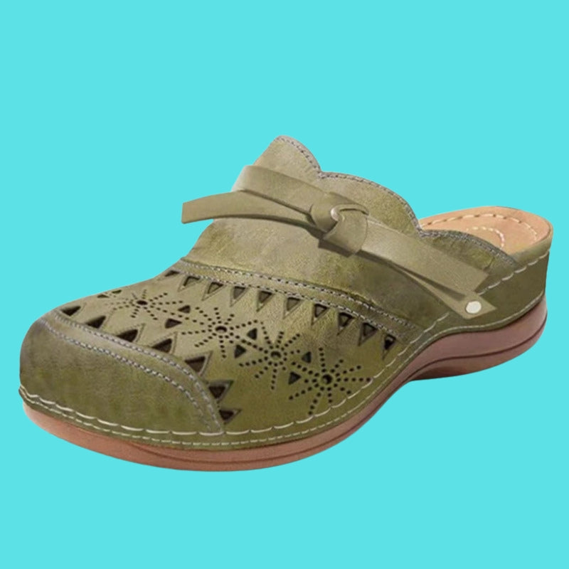ELORIA BOW CUTOUT FLAT MULES