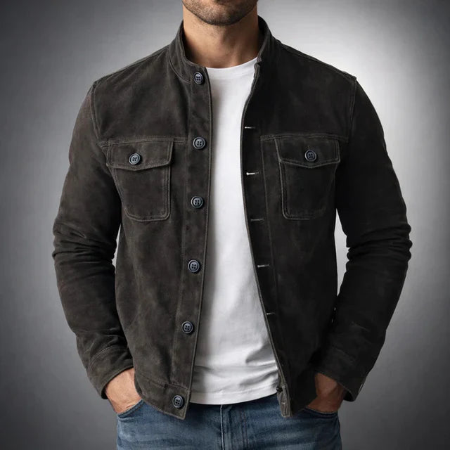 Corvello Suede Button Jacket