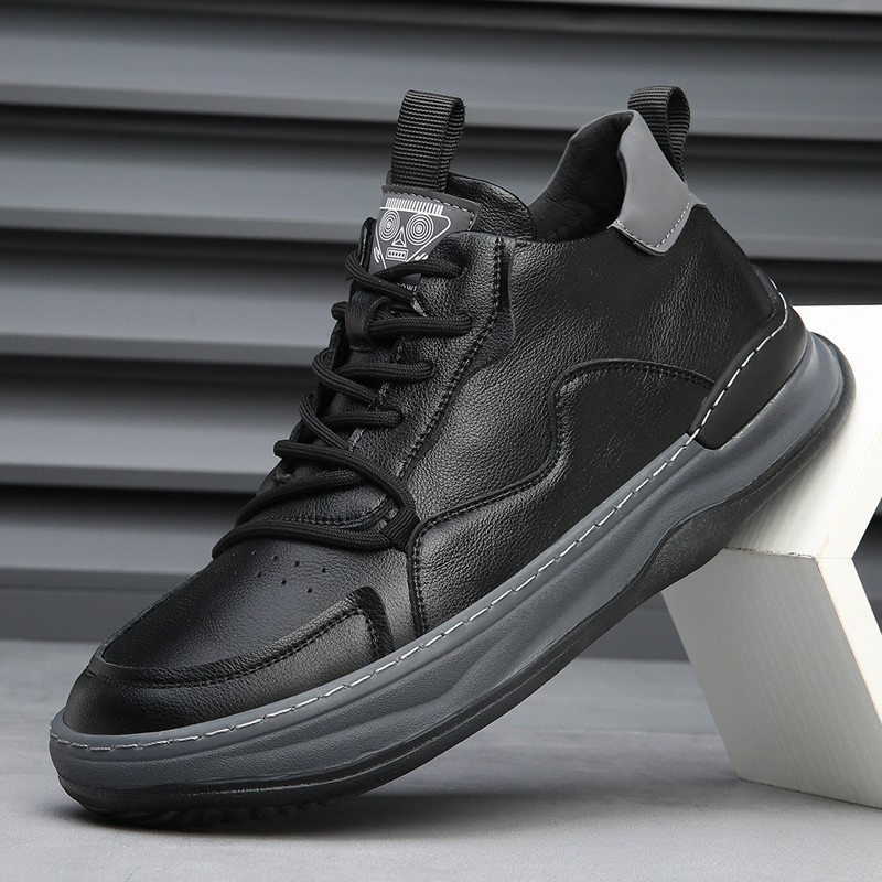 ZANETTI LEATHER TRAINERS