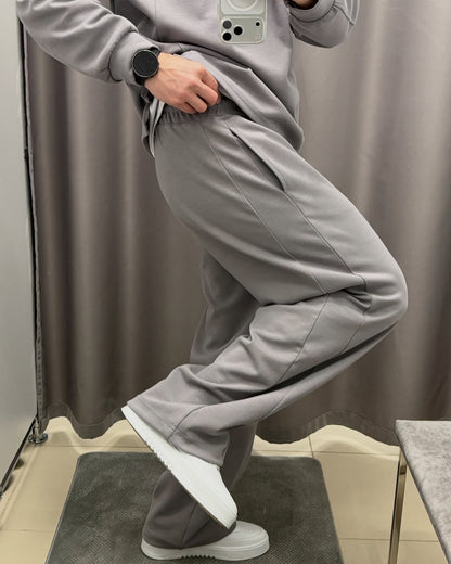 Premium Heavyweight Polo & Wide-Leg Pants