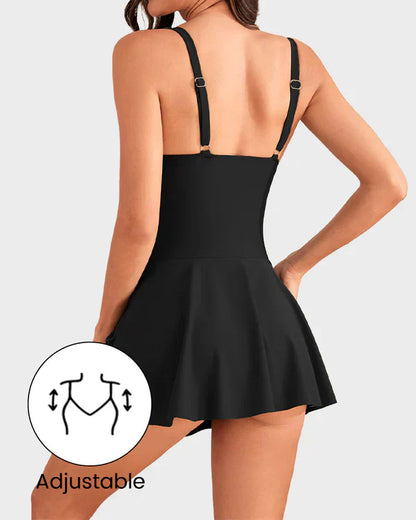 Women's One Piece Tummy Control Tie Knot Swimsuit