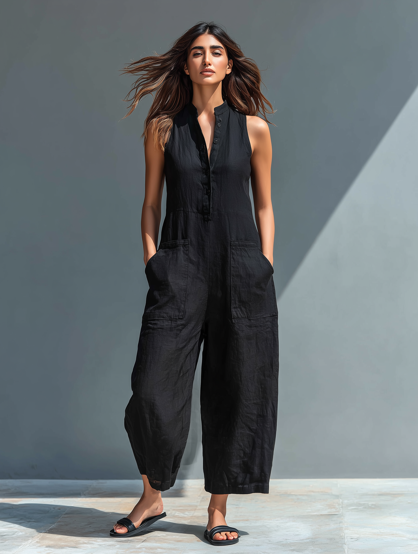 VALENZA LINEN JUMPSUIT