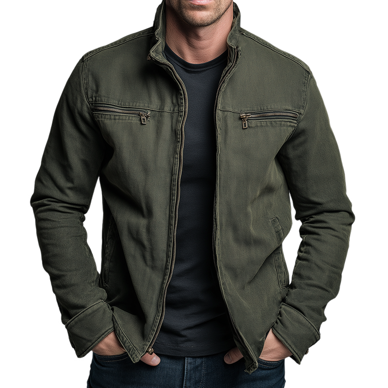 TORVANO VINTAGE COTTON ZIP JACKET