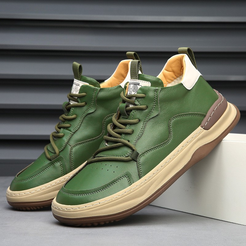 ZANETTI LEATHER TRAINERS