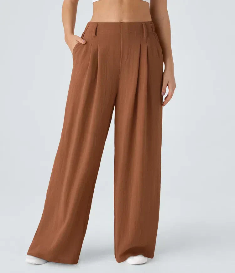 Casual Linen-Feel Pants