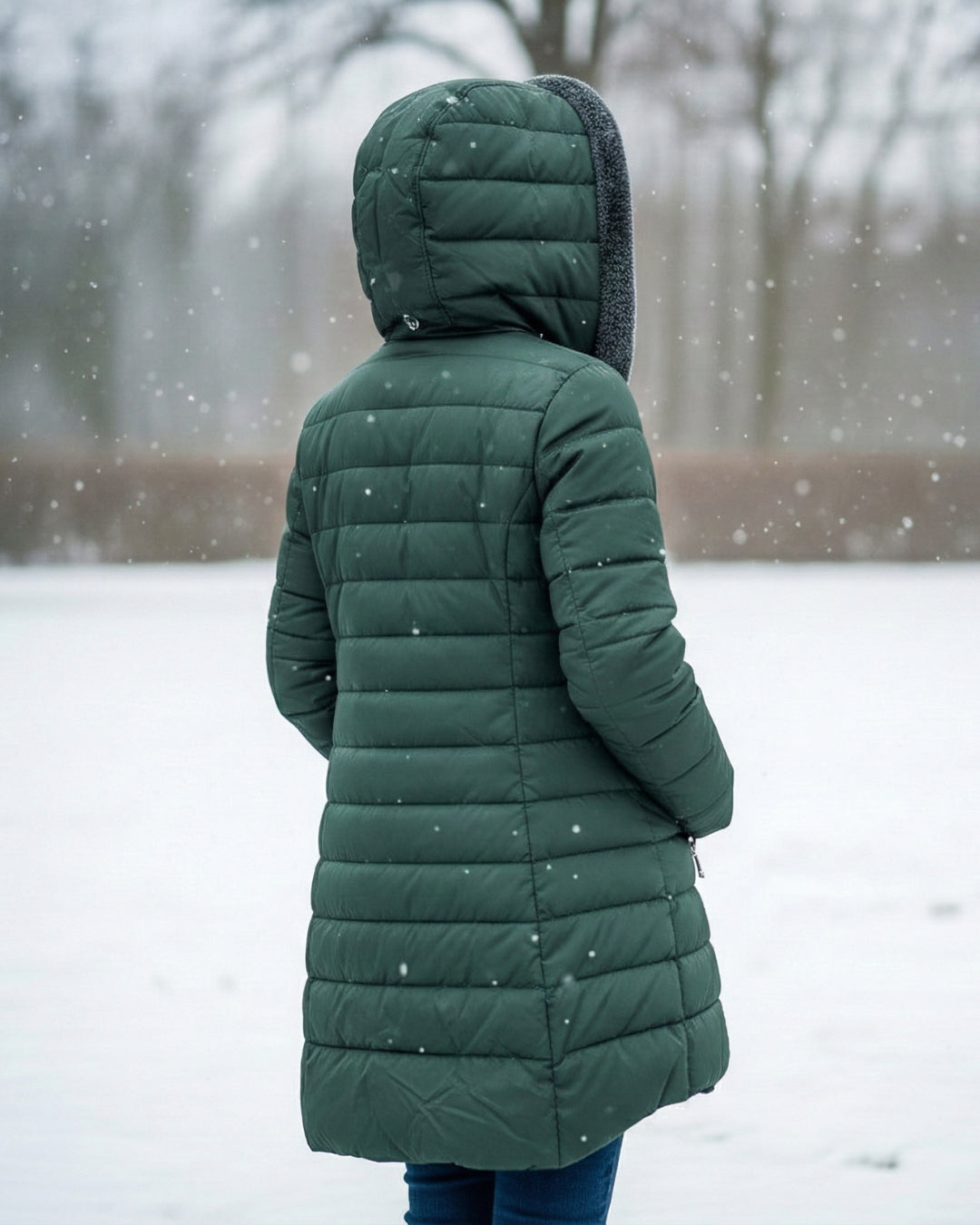 Calvera Fleece-Lined Puffer Coat