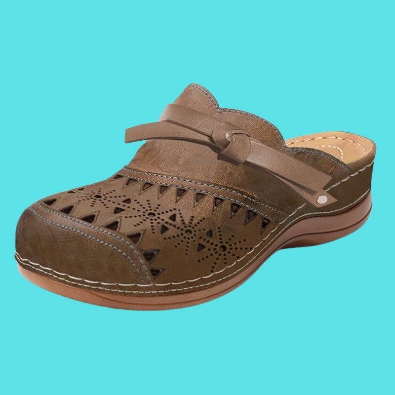 ELORIA BOW CUTOUT FLAT MULES