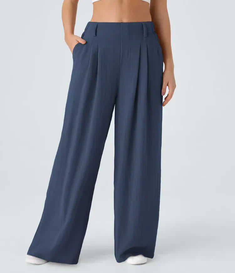 Casual Linen-Feel Pants