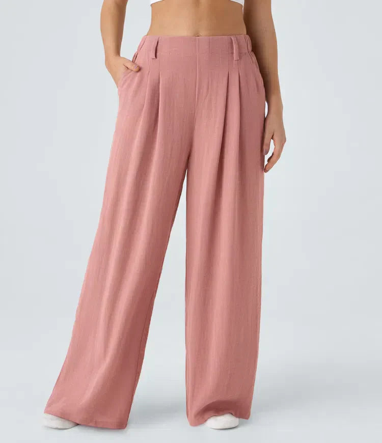 Casual Linen-Feel Pants