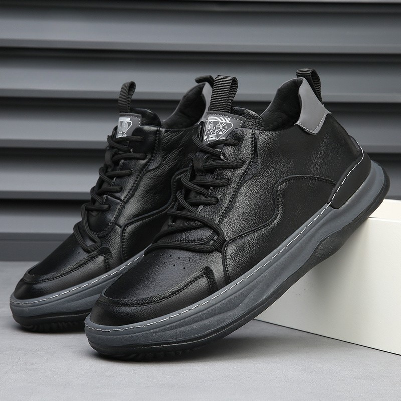 ZANETTI LEATHER TRAINERS