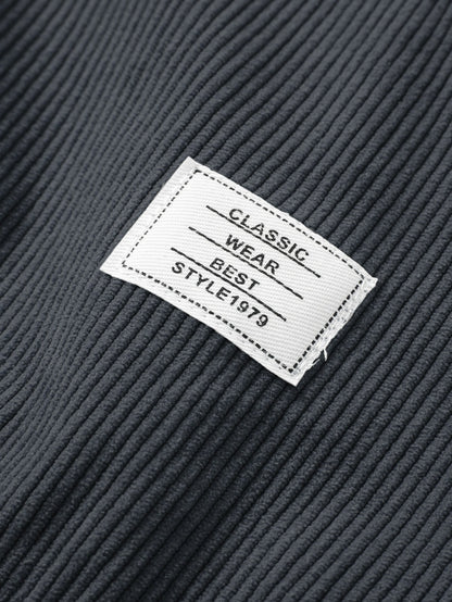 2 In 1 Crew Neck Stretch Corduroy Sweatshirt