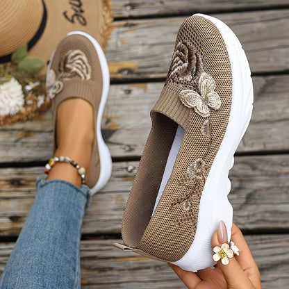 VELMORA BUTTERFLY EMBROIDERED LOAFERS