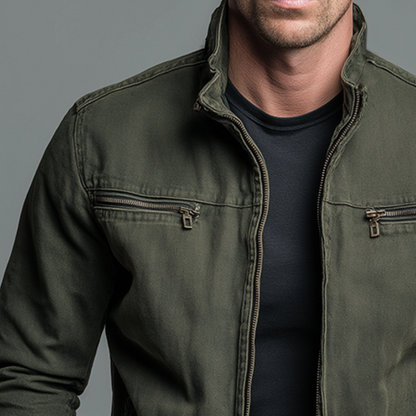 TORVANO VINTAGE COTTON ZIP JACKET