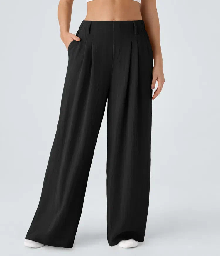 Casual Linen-Feel Pants
