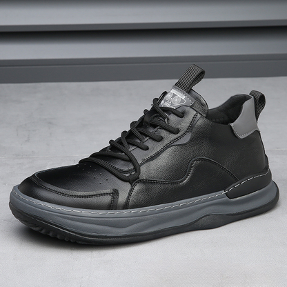 ZANETTI LEATHER TRAINERS