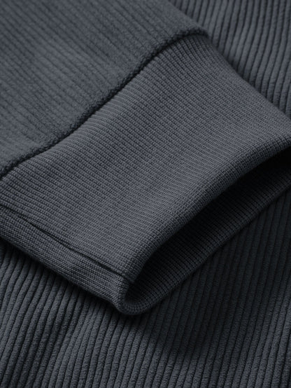 2 In 1 Crew Neck Stretch Corduroy Sweatshirt