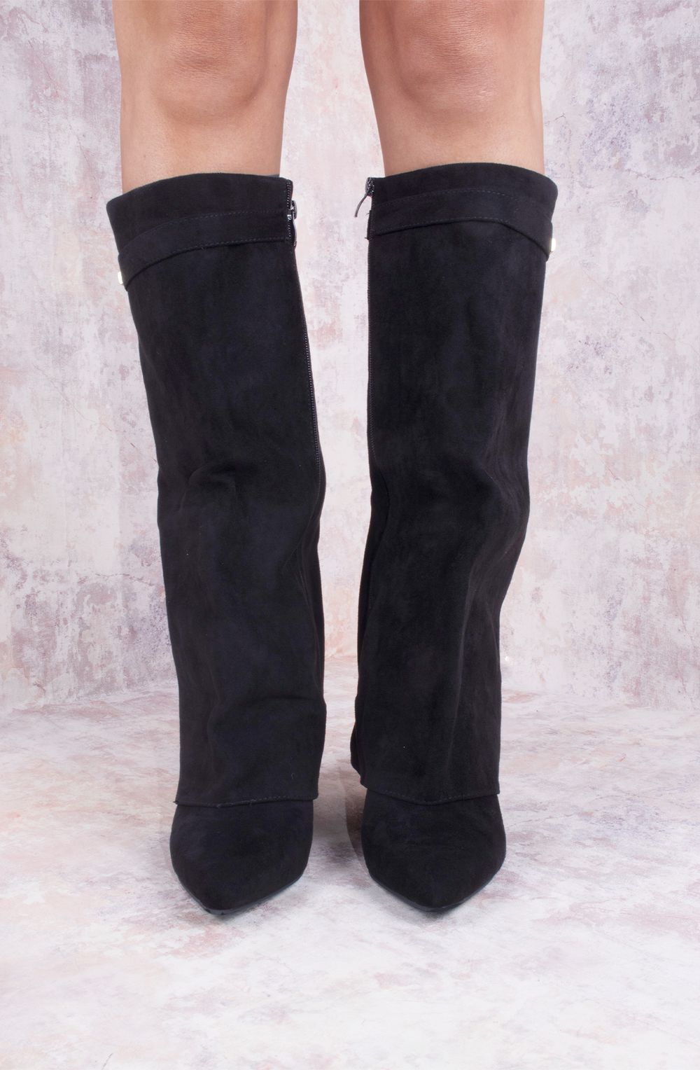 Seraphina Faux Suede Knee-High Wedge Boots