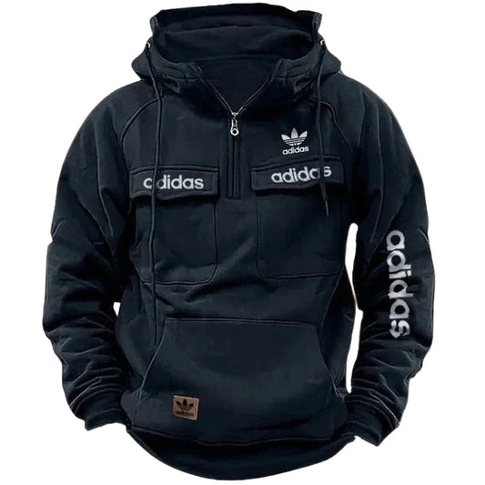 ADIDAS™ - Night Blue Tactical Quarter Hoodie