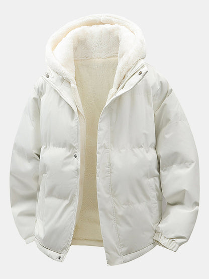 2 In 1 Teddy Hooded Puffer Coat