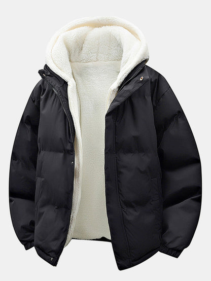 2 In 1 Teddy Hooded Puffer Coat