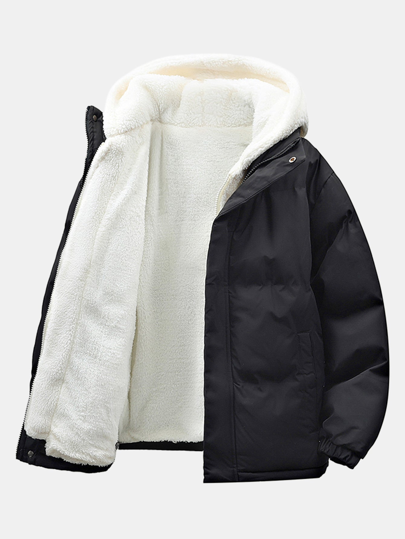 2 In 1 Teddy Hooded Puffer Coat