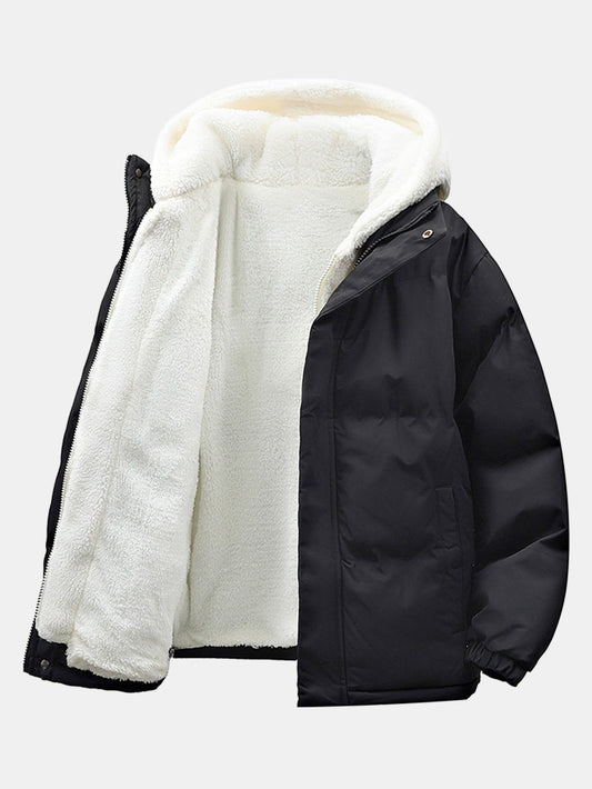 2 In 1 Teddy Hooded Puffer Coat