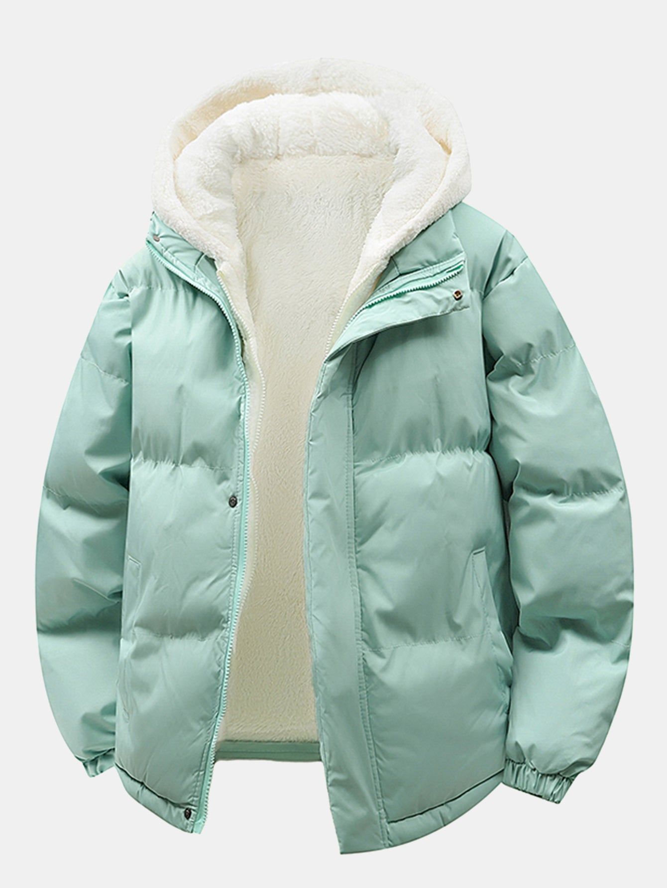 2 In 1 Teddy Hooded Puffer Coat