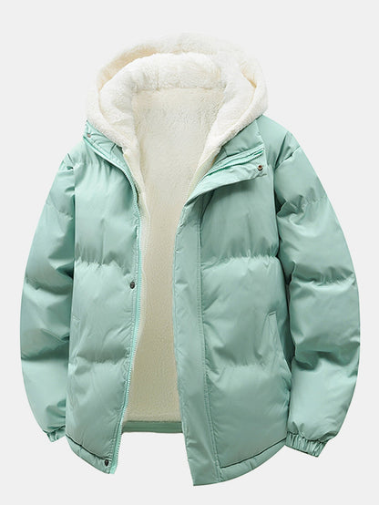 2 In 1 Teddy Hooded Puffer Coat