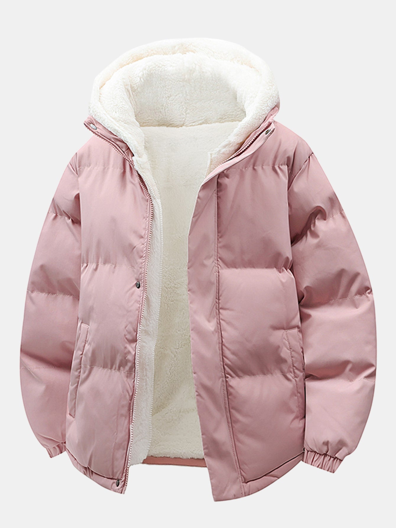 2 In 1 Teddy Hooded Puffer Coat