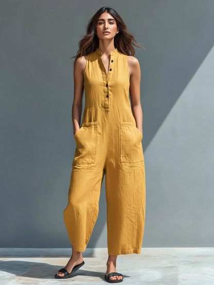 VALENZA LINEN JUMPSUIT
