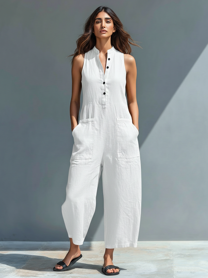 VALENZA LINEN JUMPSUIT